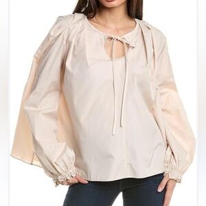 Philip Lim poplin blouse dusty pink/putty color